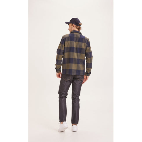 Kiefernkontrolliert schweres Flanell -Overshirt - Hands/Veganer